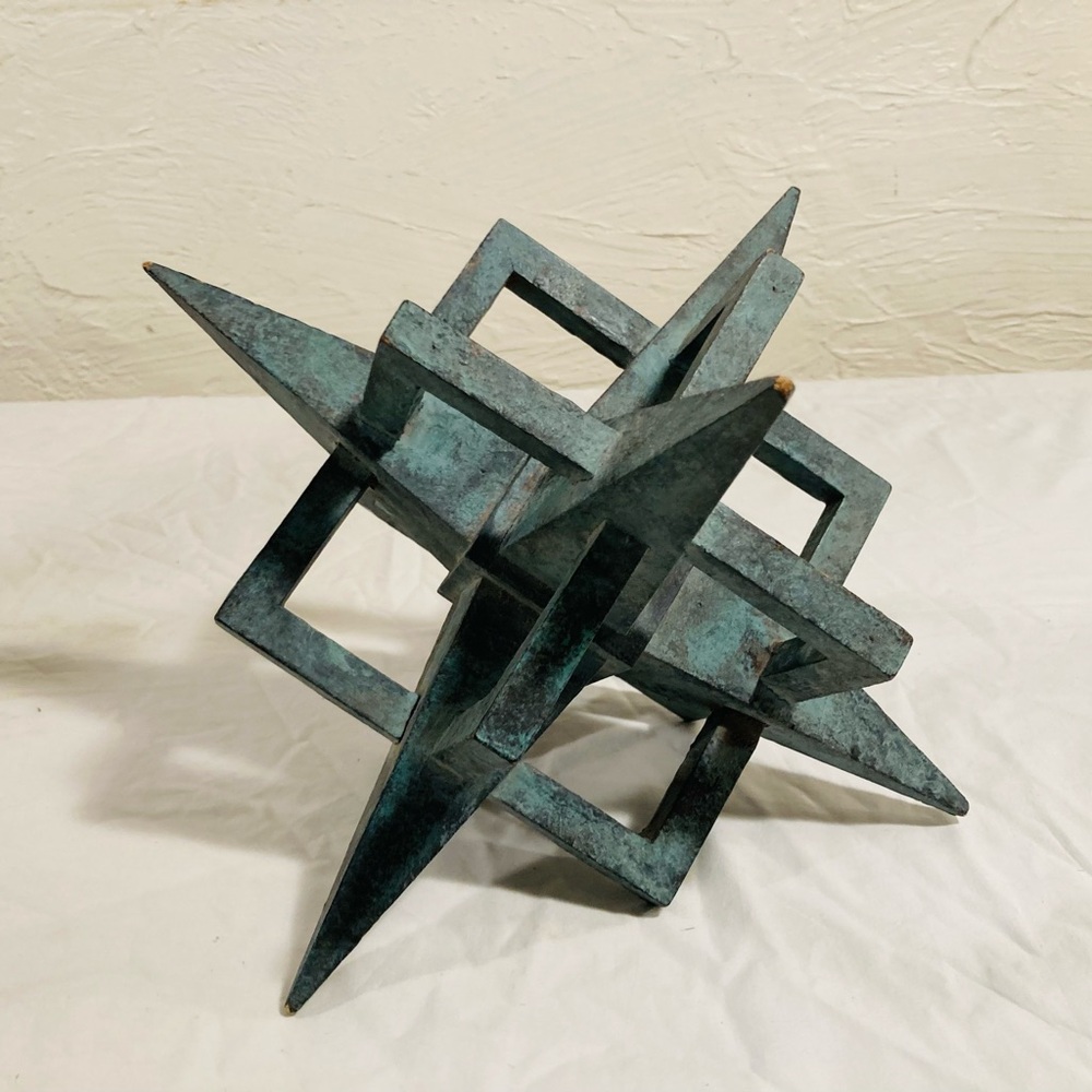 Artist Michael Motta Vintage original tabletop geometric accessory sculpture